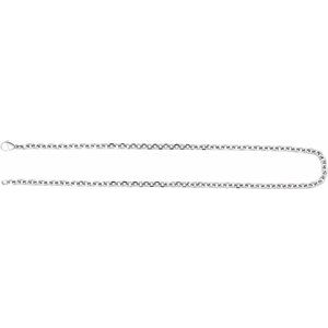 Titanium Lobster Clasp Diamond Cut Cable Chain, Length: 18 In, Width: 5.5 Mm
