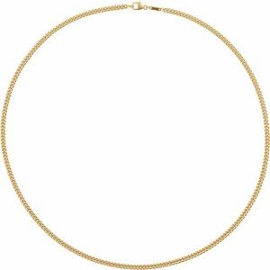 14K Yellow Gold Curb Chain, Length: 20 In, Width: 2.9 Mm