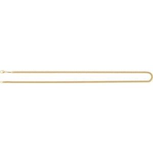 14K Yellow Gold Curb Chain, Length: 24 In, Width: 2.9 Mm