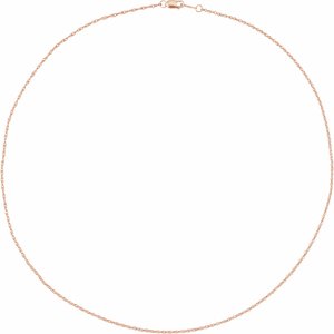 10K Yellow Or White Or Rose Gold 1.25 mm Rope Chain