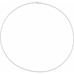 10K Yellow Or White Or Rose Gold 1.5 mm Rope Chain