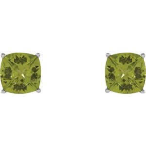 Sterling Silver Cushion 7 X 7 Mm Scroll Earrings