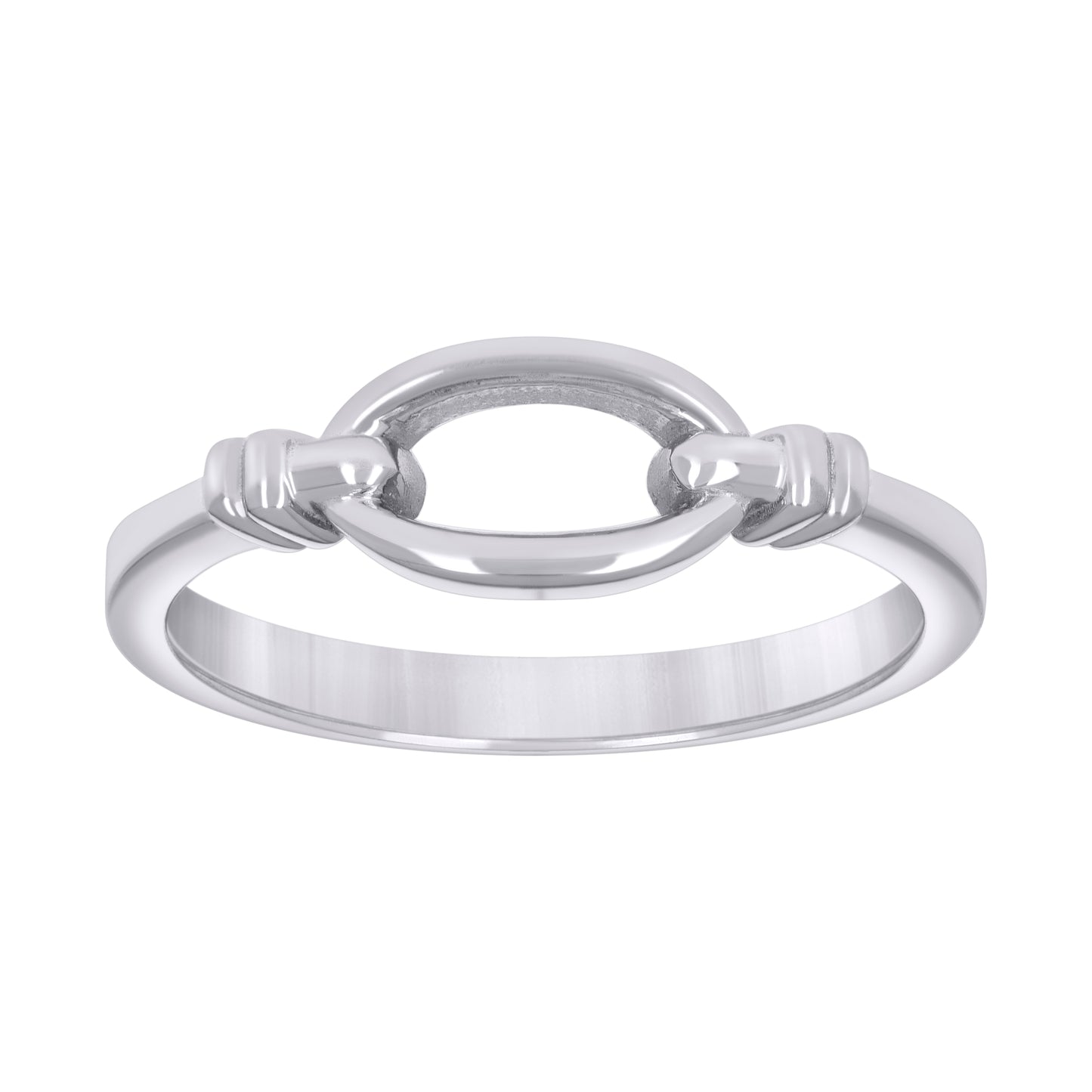 Sterling Silver Womens Knotted Hollow Oval Fashion Bridal Anniversary Wedding Engagement Band Ring
