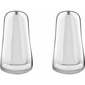 Sterling Silver 16.7 X 18.5 Mm Pair Hinged Polished Electroform Hoop Earrings