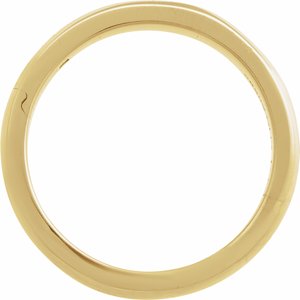 18K Yellow Gold 6 Mm 2.25 Mm Polished Cliq Adjustable Wedding Band Size 4