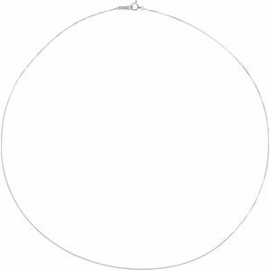 Platinum Spring Ring Box Chain, Length: 24 In, Width: .5 Mm