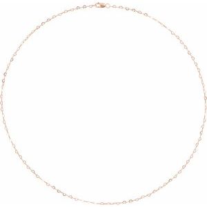 14K Yellow Or White Or Rose Gold Or Sterling Silver 1.9 Mm Lobster Clasp Flat Heart Chain