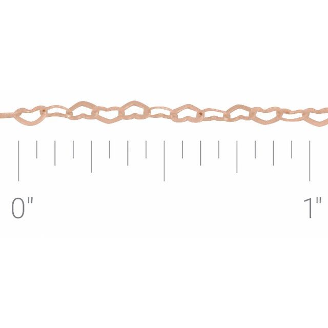 14K Yellow Or White Or Rose Gold Or Sterling Silver 1.9 Mm Polished Flat Heart Chain