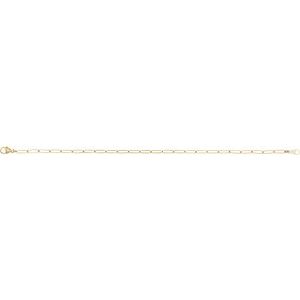 18K Yellow Gold Paperclip Style Chain, Width: 2.4 Mm