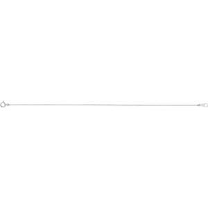 Platinum Spring Ring Box Chain, Length: 7 In, Width: .5 Mm