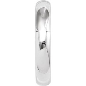 Sterling Silver CLIQ Hinged Adjustable Half Round Comfort-Fit Band
