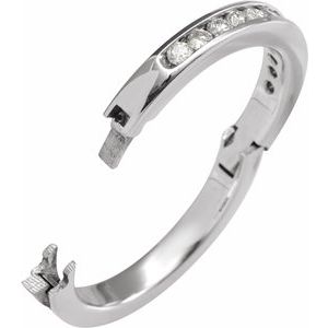 14K Yellow Or White Gold 3 Mm Round 2 Mm Vs1, F+ Polished 3/8 Ctw Lab-Grown Diamond Anniversary Band