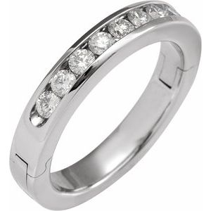 14K Yellow Or White Gold 3 Mm Round 2.5 Mm Vs1, F+ Polished 1/2 Ctw Lab-Grown Diamond Anniversary Band