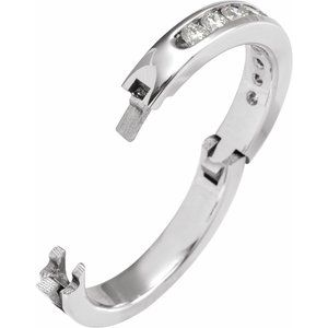 14K Yellow Or White Gold 3 Mm Round 2.5 Mm Vs1, F+ Polished 1/2 Ctw Lab-Grown Diamond Anniversary Band