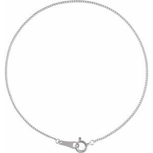 Platinum Spring Ring Curb Chain, Length: 7 In, Width: 1 Mm