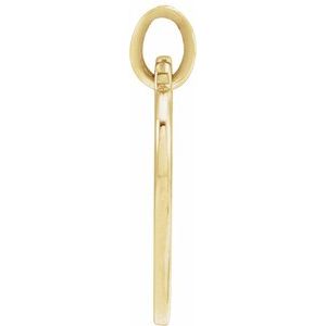 14K Yellow Gold 15.5 X 12.9 Mm Polished Engravable Floral Heart Pendant