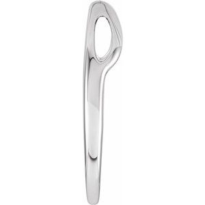 Sterling Silver 24.9 X 15.7 Mm Polished Freeform Pendant