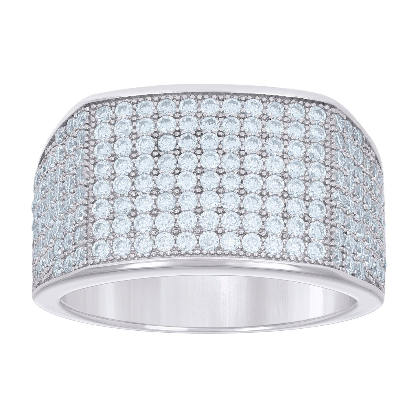 Sterling Silver Mens 1.90ct Moissanite Fashion Bridal Anniversary Wedding Engagement Band Ring