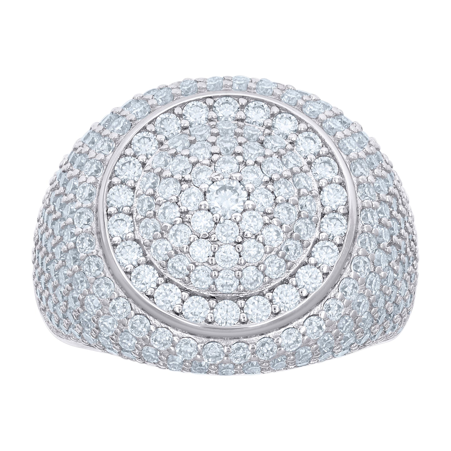 Sterling Silver Mens 4.36ct Moissanite Fashion Bridal Anniversary Wedding Engagement Band Ring