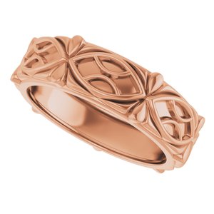 14K Yellow Or White Or Rose Gold Sculptural Band