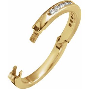 14K Yellow Or White Gold 3 Mm Round 2 Mm Si2, G-H Polished 3/8 Ctw Natural Diamond Anniversary Band