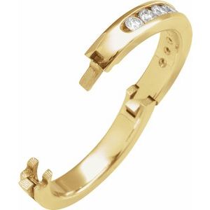 14K Yellow Or White Gold 3 Mm Round 2.5 Mm Si2, G-H Polished 1/2 Ctw Natural Diamond Anniversary Band