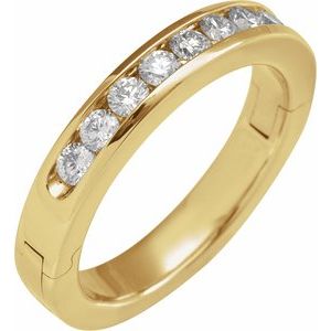 14K Yellow Or White Gold 3 Mm Round 2.5 Mm Vs1, F+ Polished 1/2 Ctw Lab-Grown Diamond Anniversary Band