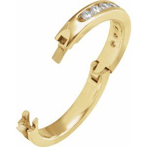 14K Yellow Or White Gold 3 Mm Round 2.5 Mm Vs1, F+ Polished 1/2 Ctw Lab-Grown Diamond Anniversary Band