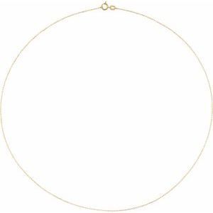 14K Yellow Gold Diamond Cut Paperclip Style Forzentina Chain, Width: .85 Mm