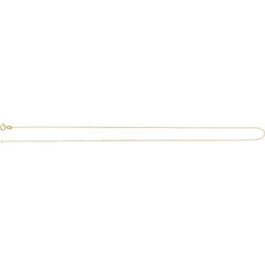 14K Yellow Gold Diamond Cut Paperclip Style Forzentina Chain, Width: .85 Mm