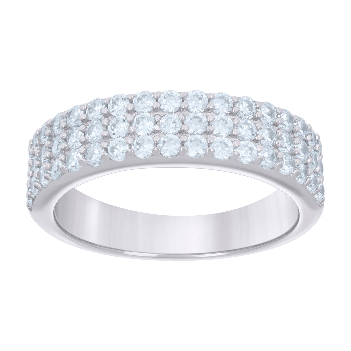 Sterling Silver Womens 1.32ct Moissanite Fashion Bridal Anniversary Engagement Wedding Band Ring