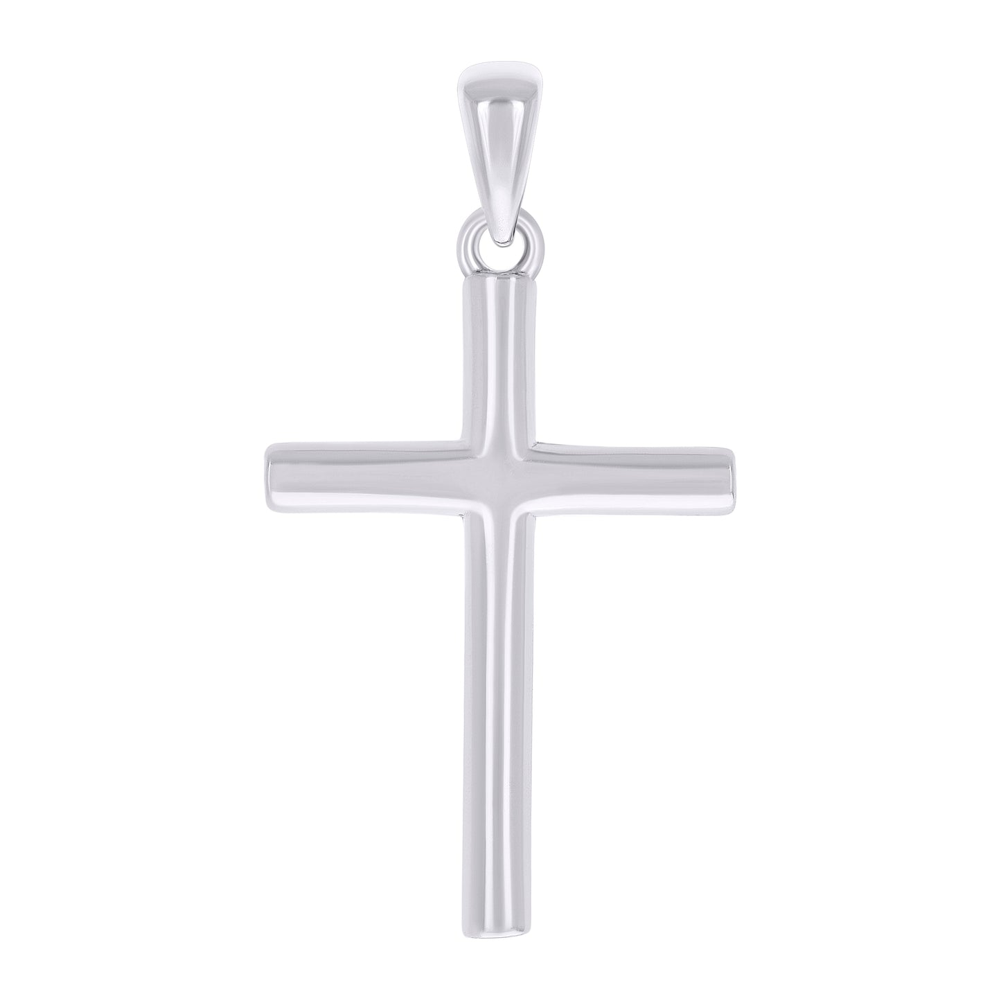 Sterling Silver Unisex Without Cubic Zirconia Cross Religious Charm Pendant