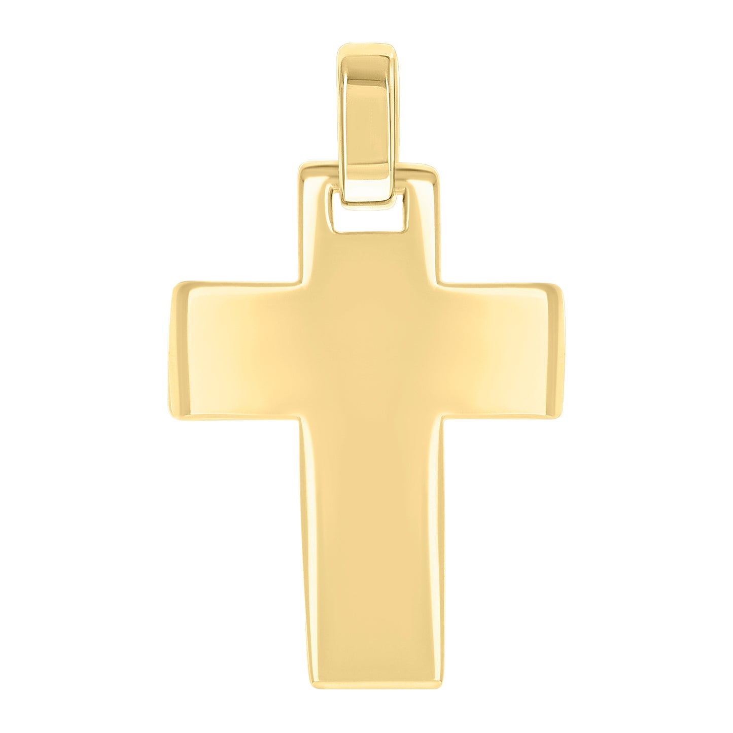 Sterling Silver Unisex Without Cubic Zirconia Cross Religious Charm Pendant