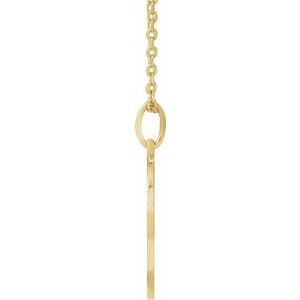 14K Yellow Gold Basketball 15 X 10.5 Mm 16-18 In Polished Engravable Basketball Necklace