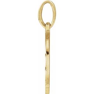 14K Yellow Gold Football 16.2 X 15 Mm Polished Engravable Football Pendant