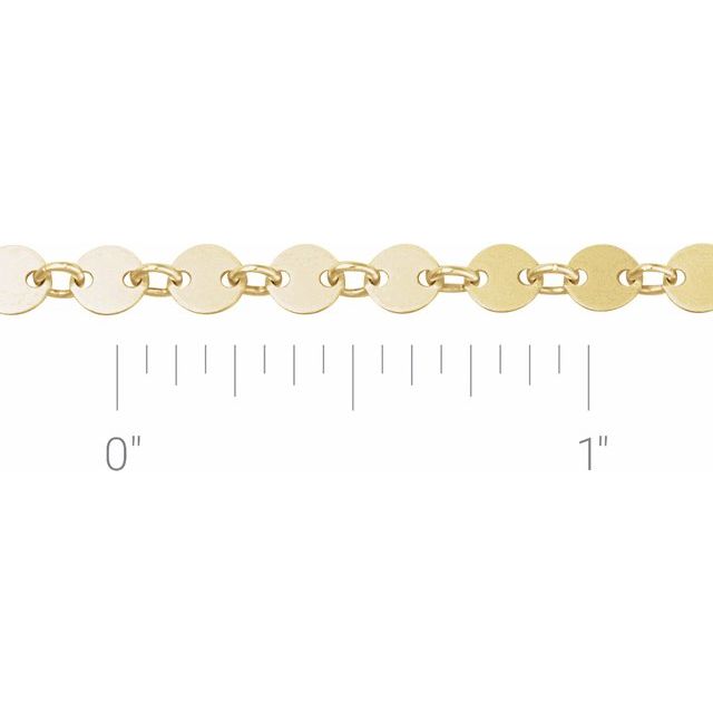 14K Yellow Gold Filled Or Sterling Silver 4 Mm Polished Round Mirror Chain