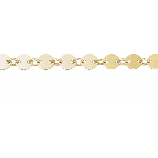 14K Yellow Gold Filled Or Sterling Silver 4 Mm Polished Round Mirror Chain