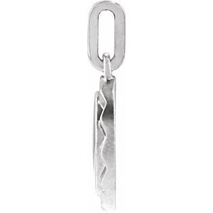 Sterling Silver 16 X 10 Mm Polished Engravable Sunburst Pendant