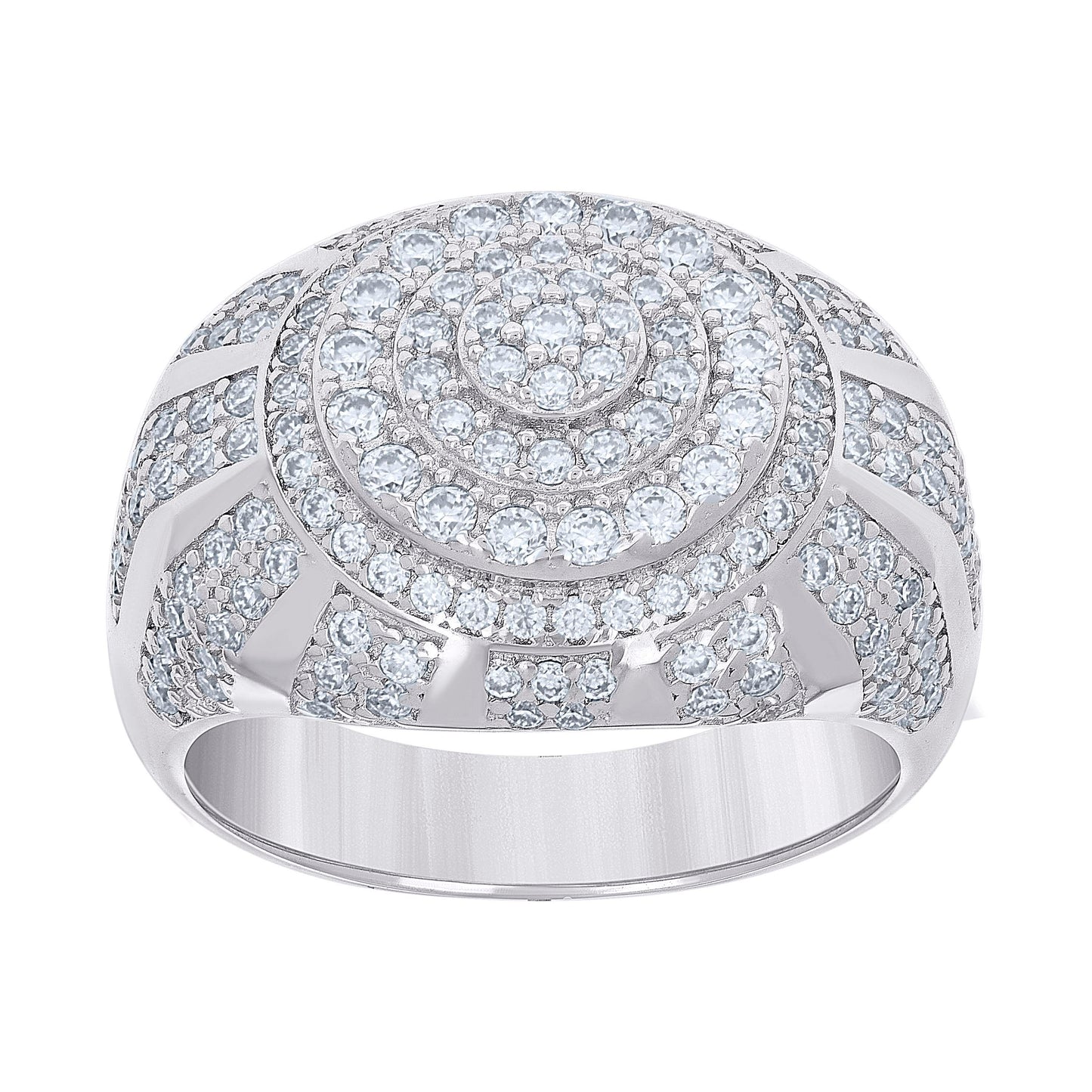Sterling Silver Mens 2.45ct Moissanite Fashion Bridal Anniversary Wedding Engagement Band Ring