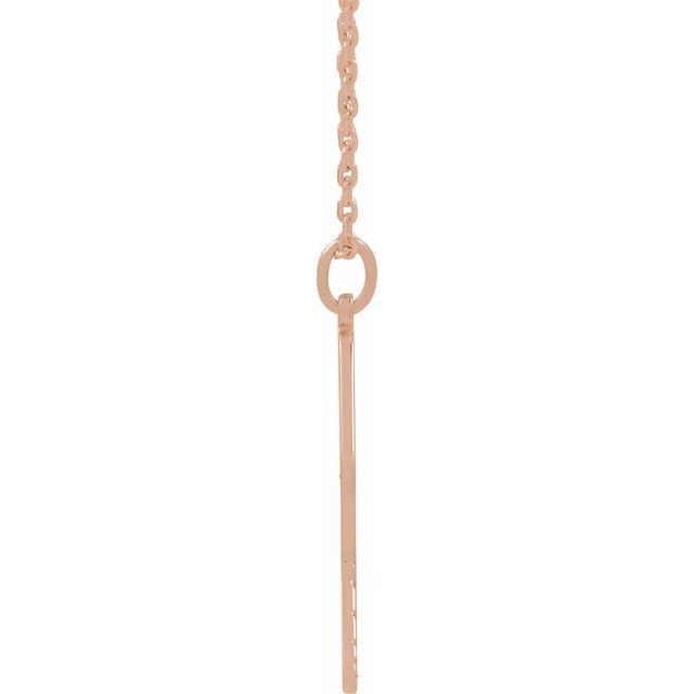 14K White Or Rose Gold 22.7 X 14.8 Mm 16-18 In Polished Engravable Pickleball Paddle Necklace