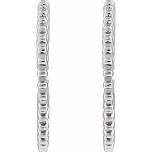 Sterling Silver Pair Starburst Hoop Earrings, Length: 19 Mm, Thickness: 1.5 Mm