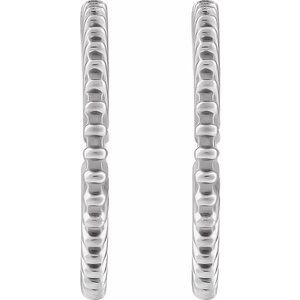 Sterling Silver Pair Starburst Hoop Earrings, Length: 16 Mm, Thickness: 1.5 Mm