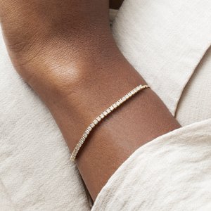 14K Rose Gold Lab-Grown Diamond Round 2 Mm 9 1/2 In Si1-Si2, G-H Polished 1 Ctw Lab-Grown Diamond Bolo Bracelet