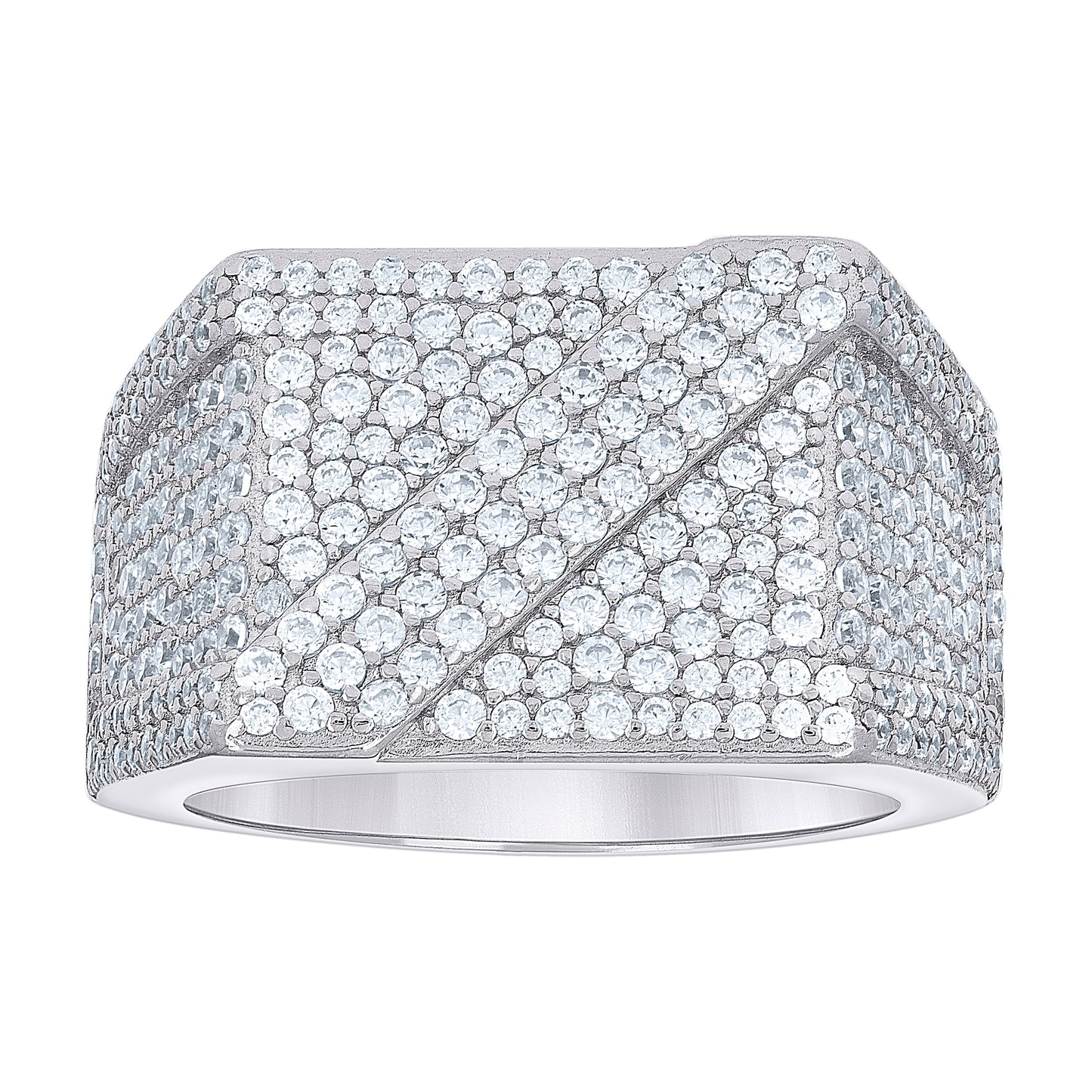 Sterling Silver Mens 2.65ct Moissanite Square Head Fashion Bridal Anniversary Wedding Engagement Band Ring