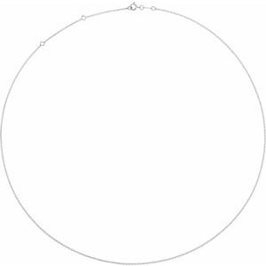 10K Yellow Or White Or Rose Gold 1 Mm 16-18 In Spring Ring Polished Cable Chain
