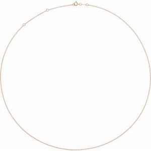 10K Yellow Or White Or Rose Gold 1 Mm 16-18 In Spring Ring Polished Cable Chain