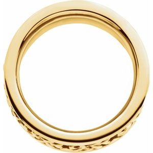 14K Yellow Gold 8.25 Mm Polished Celtic-Inspired Band Size 7