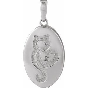 Sterling Silver 19.17 X 12.91 Mm Polished Pet Ash Holder Pendant With Accessory Kit