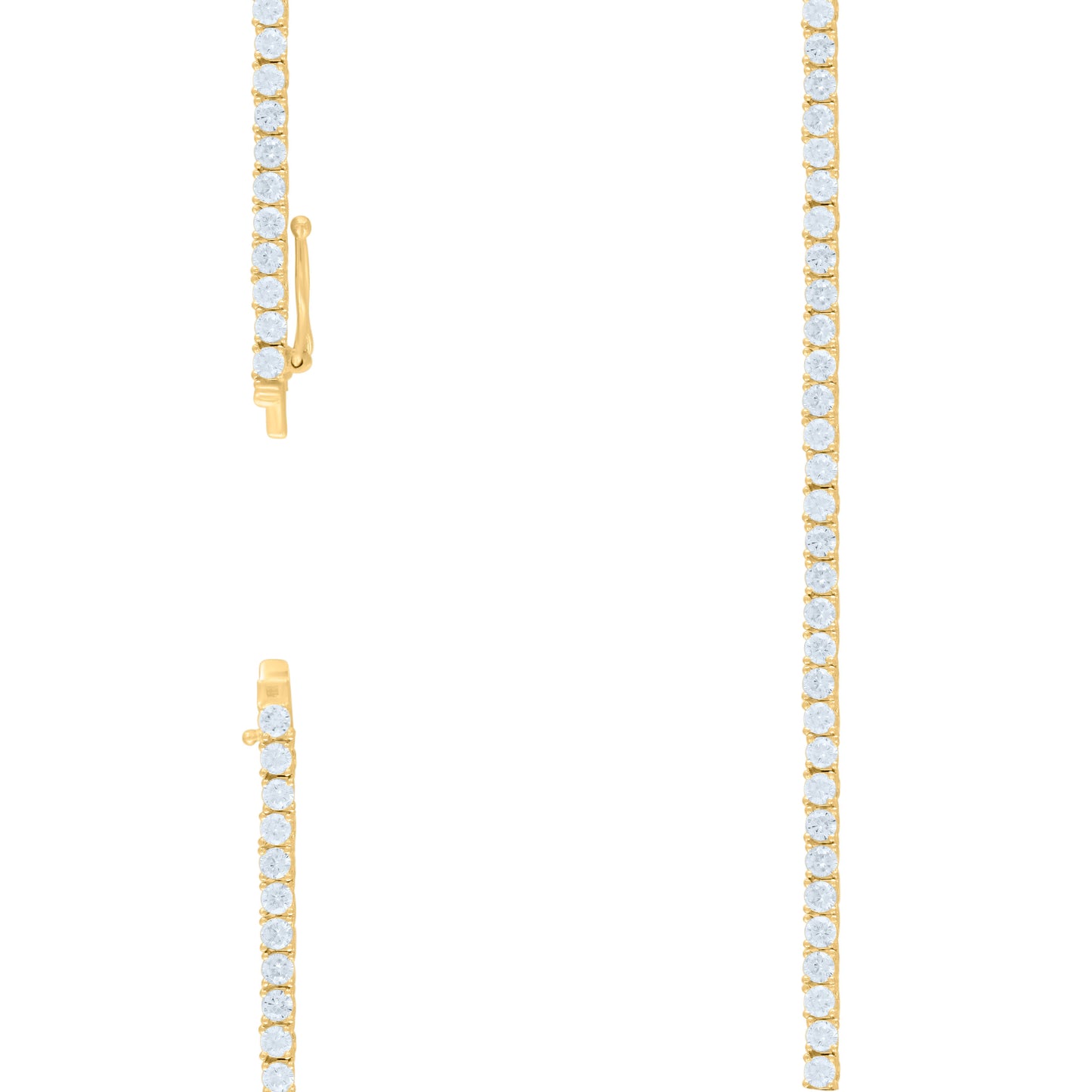 Sterling Silver Or Yellow-Tone Moissanite Tennis Bracelet