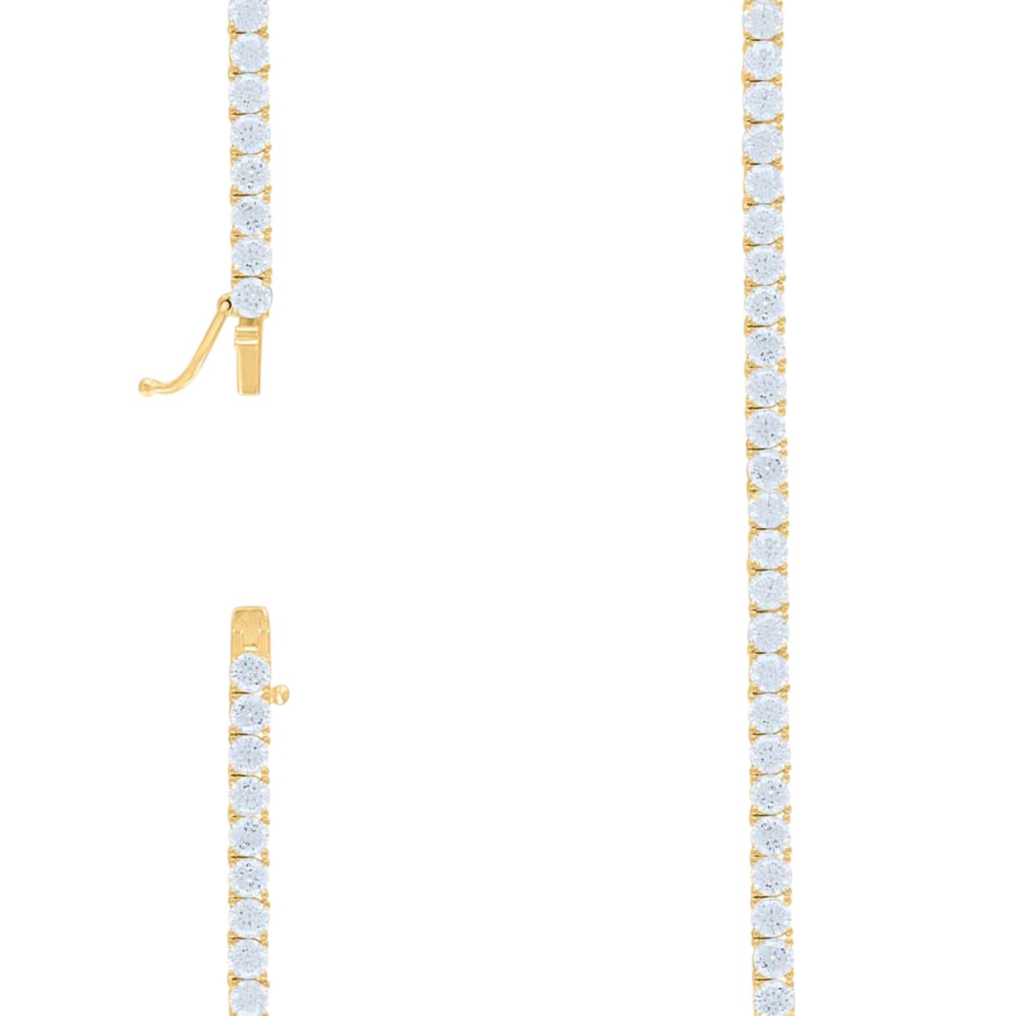 Sterling Silver Or Yellow-Tone Moissanite Tennis Bracelet